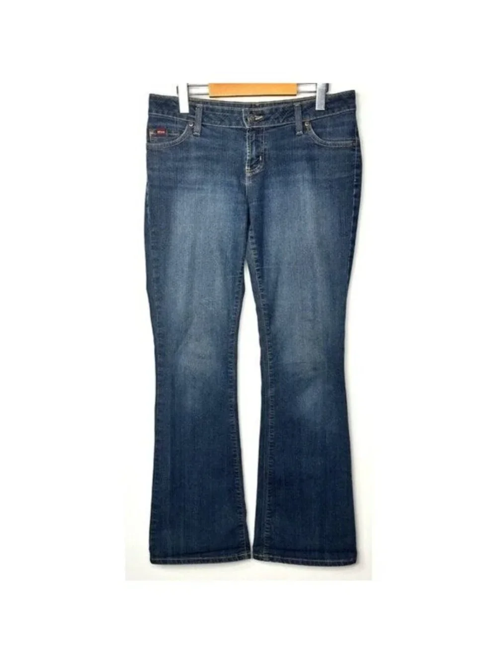 Vintage Dish Low Rise Flare Jeans Womens 31x34 Y2K Retro Stretch Canada Made